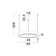 Brass gold Aluminium & Acrylic LED 50W 230 Volt 2733Lm 2700K - 4000K IP20 Included Remote Control D1: 60 D2: 46 H: 200 cm 9345640