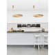 Brass Gold Aluminium & Acrylic LED 60 Watt 230 Volt 3116Lm 2700K - 4000K IP20 Included Remote Control D1: 80 D2: 66 H: 200 cm 9345643