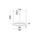 Brass Gold Aluminium & Acrylic LED 60 Watt 230 Volt 3116Lm 2700K - 4000K IP20 Included Remote Control D1: 80 D2: 66 H: 200 cm 9345643