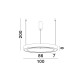 Brass Gold Aluminium & Acrylic LED 80 Watt 230 Volt 4373Lm 2700K - 4000K IP20 Included Remote Control D1: 100 D2: 86 H: 200 cm 9345646