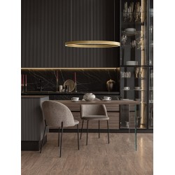 Φωτιστικό Κρεμαστό Εσωτερικού Χώρου Up/Down με LED Πλακέτα Αλουμινίου Χρυσό Ματ Φ98 Elowen 9345669 Nova Luce