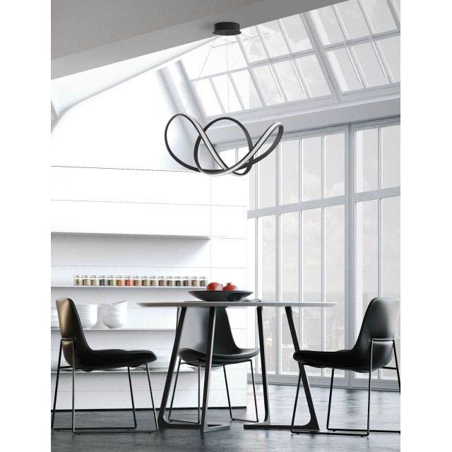 Sandy Black Aluminium & Acrylic LED 50 Watt 230 Volt 2158Lm 3000 IP20 D: 70 H: 120 cm 9348051