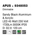 Sandy Black Aluminium & Acrylic LED 45 Watt 230 Volt 1720Lm 3000 IP20 D: 55 H: 120 cm 9348053
