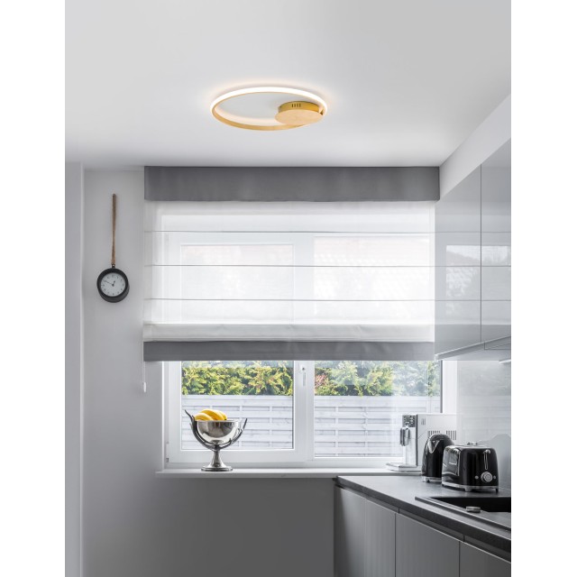 Gold Leaf Aluminium & Acrylic LED 32 Watt 230 Volt 2320Lm 3000 IP20 D: 50 H: 5 cm 9348071