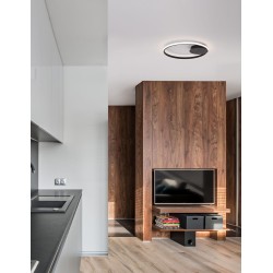 Sandy Black Aluminium & Acrylic LED 32 Watt 230 Volt2320 Lm 3000 IP20 D: 50 H: 5 cm 9348073