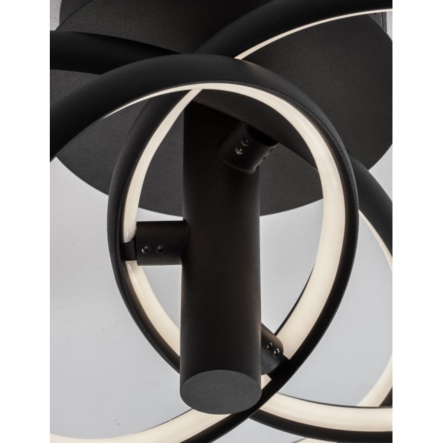 Sandy Black Aluminium & Acrylic LED 30 Watt 230 Volt 2300Lm 3000 IP20 D: 45 W: 35 H: 22 cm 9349063