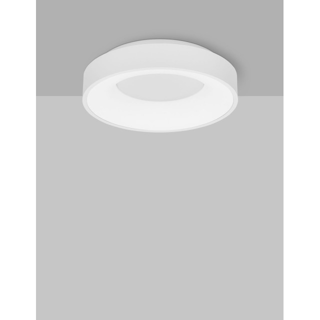 Sandy White Aluminium & Acrylic LED 30 Watt 230 Volt 1950Lm 3000 IP20 D: 38 H: 9 cm 9353830