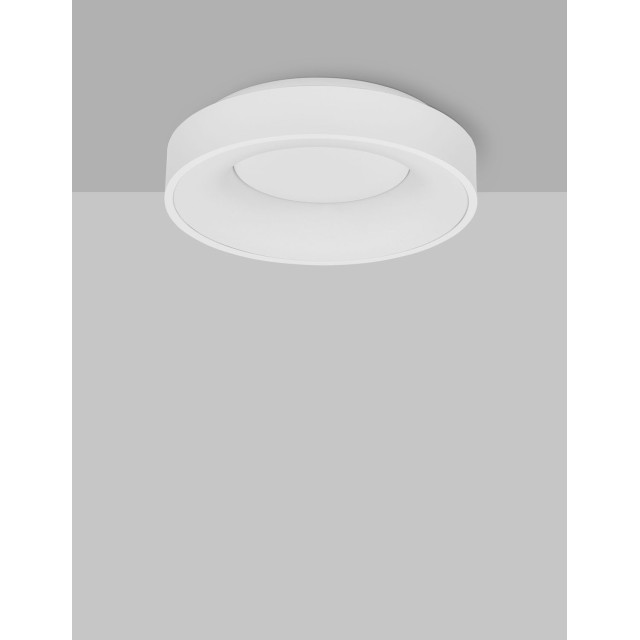 Sandy White Aluminium & Acrylic LED 30 Watt 230 Volt 1950Lm 3000 IP20 D: 38 H: 9 cm 9353830