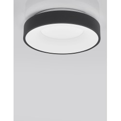 Sandy Black Aluminium & Acrylic LED 30 Watt 230 Volt 1950Lm 3000 IP20 D: 38 H: 9 cm 9353831
