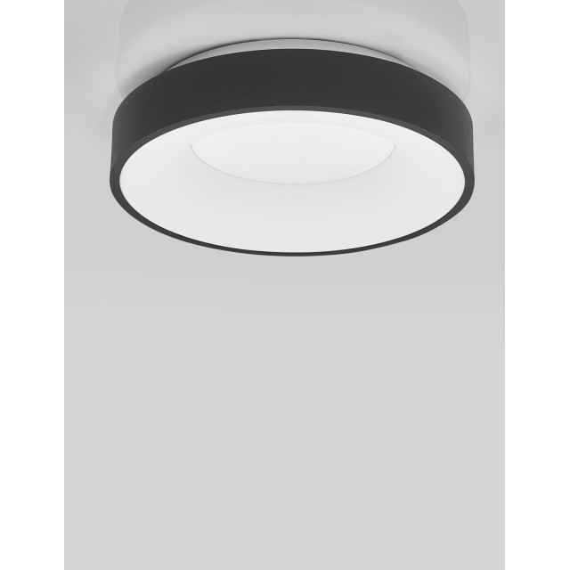 Sandy Black Aluminium & Acrylic LED 30 Watt 230 Volt 1950Lm 3000 IP20 D: 38 H: 9 cm 9353831