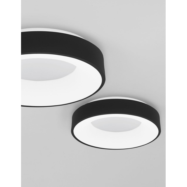 Sandy Black Aluminium & Acrylic LED 30 Watt 230 Volt 1950Lm 3000 IP20 D: 38 H: 9 cm 9353831