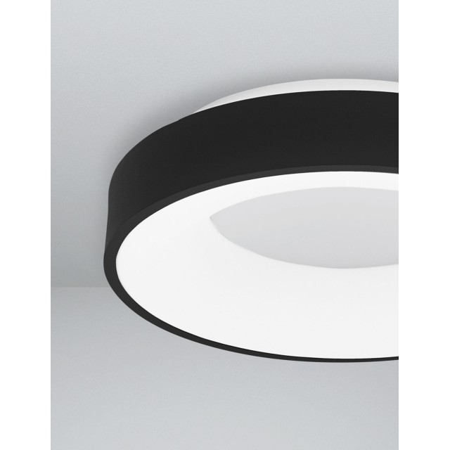 Sandy Black Aluminium & Acrylic LED 30 Watt 230 Volt 1950Lm 3000 IP20 D: 38 H: 9 cm 9353831