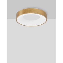 Brushed Gold Aluminium & Acrylic LED 30 Watt 230 Volt 1950Lm 3000 IP20 D: 38 H: 9 cm 9353832