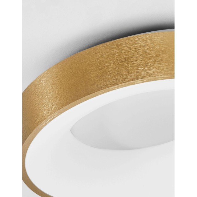 Brushed Gold Aluminium & Acrylic LED 30 Watt 230 Volt 1950Lm 3000 IP20 D: 38 H: 9 cm 9353832