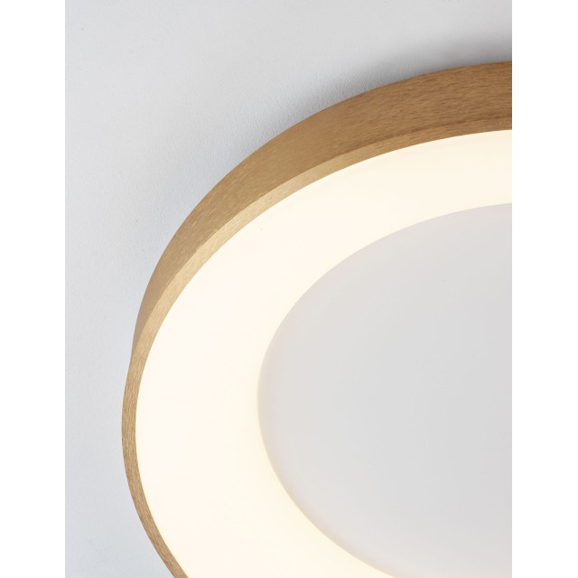 Brushed Gold Aluminium & Acrylic LED 30 Watt 230 Volt 1950Lm 3000 IP20 D: 38 H: 9 cm 9353832