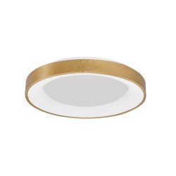 Brushed Gold Aluminium & Acrylic LED 50 Watt 230 Volt 3250Lm 3000 IP20 D: 60 H: 9 cm 9353854