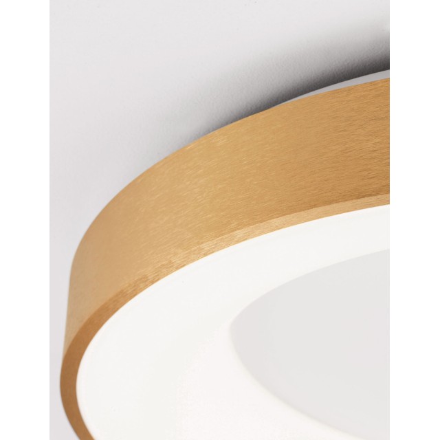 Brushed Gold Aluminium & Acrylic LED 50 Watt 230 Volt 3250Lm 3000 IP20 D: 60 H: 9 cm 9353854