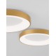 Brushed Gold Aluminium & Acrylic LED 50 Watt 230 Volt 3250Lm 3000 IP20 D: 60 H: 9 cm 9353854