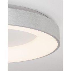 Brushed Silver Aluminium & Acrylic LED 50 Watt 230 Volt 3250Lm 3000 IP20 D: 60 H: 9 cm 9353856