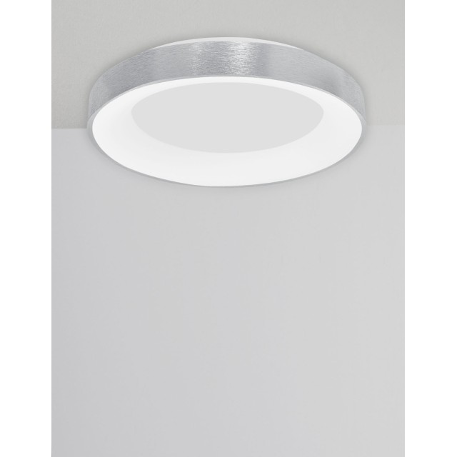 Brushed Silver Aluminium & Acrylic LED 50 Watt 230 Volt 3250Lm 3000 IP20 D: 60 H: 9 cm 9353856