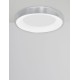 Brushed Silver Aluminium & Acrylic LED 50 Watt 230 Volt 3250Lm 3000 IP20 D: 60 H: 9 cm 9353856