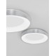 Brushed Silver Aluminium & Acrylic LED 50 Watt 230 Volt 3250Lm 3000 IP20 D: 60 H: 9 cm 9353856