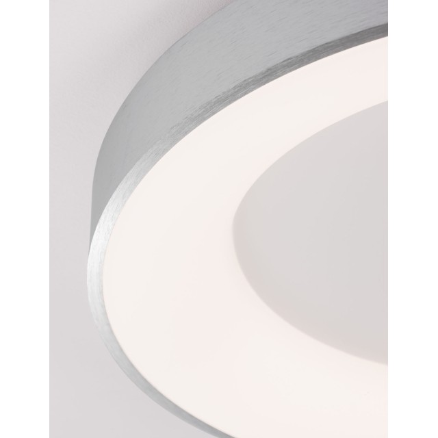 Brushed Silver Aluminium & Acrylic LED 50 Watt 230 Volt 3250Lm 3000 IP20 D: 60 H: 9 cm 9353856
