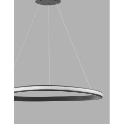 Sandy Black Aluminium & Acrylic LED 32 Watt 230 Volt 1770Lm 3000 IP20 D: 74 H: 120 cm Dimmable 9357064