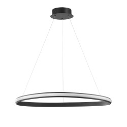 Sandy Black Aluminium & Acrylic LED 32 Watt 230 Volt 1770Lm 3000 IP20 D: 74 H: 120 cm Dimmable 9357064