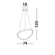 Sandy Black Aluminium & Acrylic LED 32 Watt 230 Volt 1770Lm 3000 IP20 D: 74 H: 120 cm Dimmable 9357064