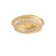 Golden Leaf Aluminium & K9 Crystal LED 40 Watt 230 Volt 2400Lm 4000K IP20 D: 50 H: 10.7 cm 9361083