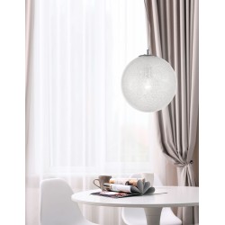 Clear Glass & Acrylic Inside Chrome Aluminium LED E27 1x40W IP20 Bulb Excluded D: 30 H: 120 cm 9361742