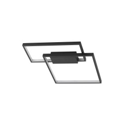 Sandy Black Steel Aluminium & Acrylic LED 30 Watt 230 Volt 2030Lm 3000 IP20 L: 45 W:45 H: 4 cm 9364033