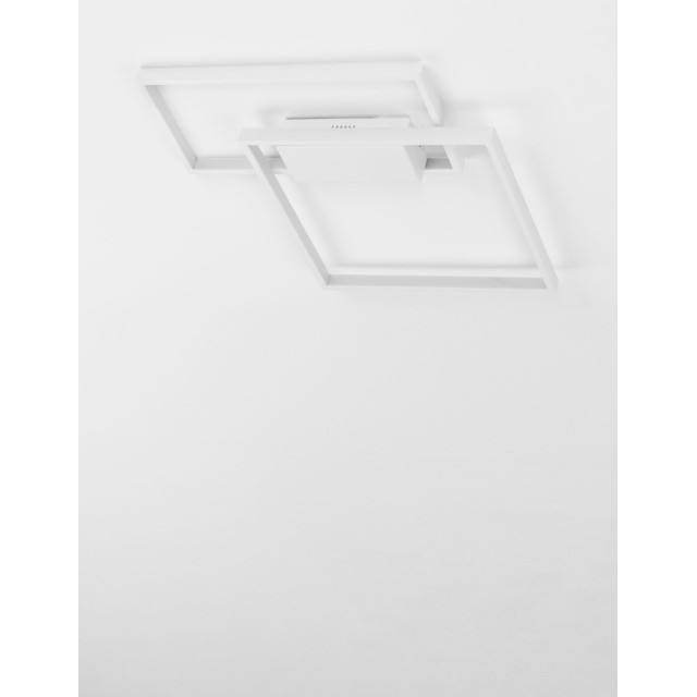 Sandy White Steel Aluminium & Acrylic LED 30 Watt 230 Volt 2030Lm 3000 IP20 L: 45 W:45 H: 4 cm 9364034
