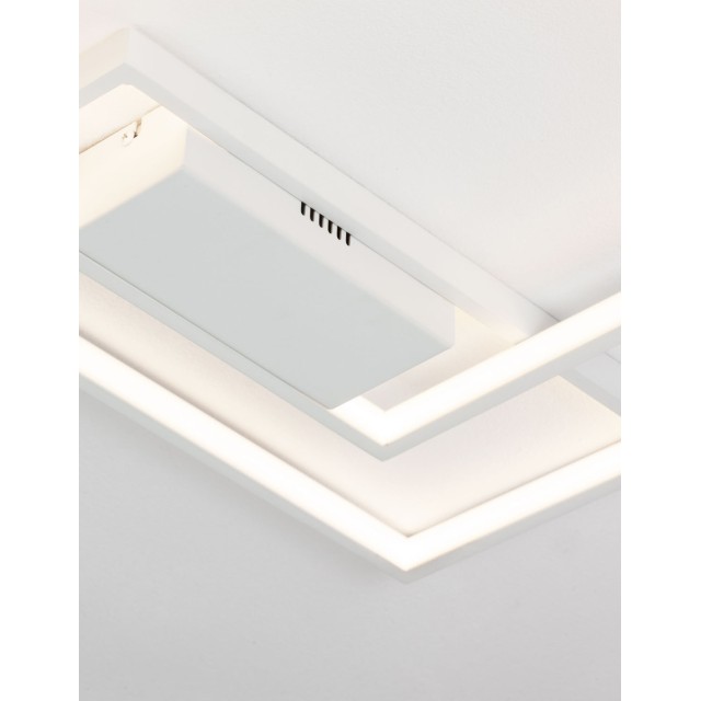 Sandy White Steel Aluminium & Acrylic LED 30 Watt 230 Volt 2030Lm 3000 IP20 L: 45 W:45 H: 4 cm 9364034