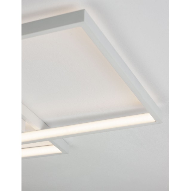 Sandy White Steel Aluminium & Acrylic LED 30 Watt 230 Volt 2030Lm 3000 IP20 L: 45 W:45 H: 4 cm 9364034