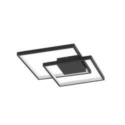 Sandy Black Steel Aluminium & Acrylic LED 30 Watt 230 Volt 2030Lm 3000 IP20 L: 42.5 W: 42.5 H: 6 cm 9364035