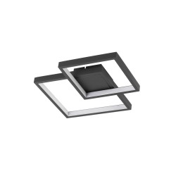 Sandy Black Steel Aluminium & Acrylic LED 19 Watt 230 Volt 1342Lm 3000 IP20 L: 32 W: 32 H: 6 cm 9364037