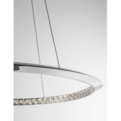 Chrome Aluminium Crystal LED 32 Watt 230 Volt 1580Lm 3000 IP20 D: 60 H: 120 cm 9364039