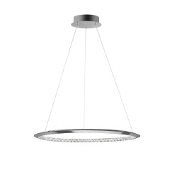 Chrome Aluminium Crystal LED 32 Watt 230 Volt 1580Lm 3000 IP20 D: 60 H: 120 cm 9364039
