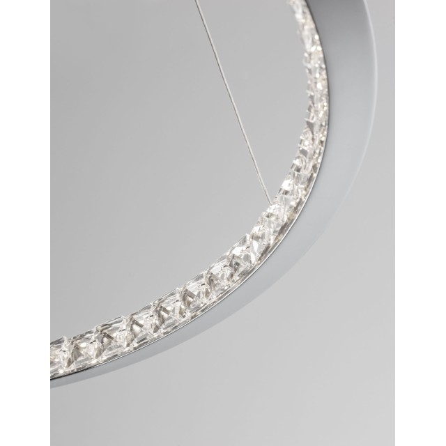 Chrome Aluminium Crystal LED 32 Watt 230 Volt 1580Lm 3000 IP20 D: 60 H: 120 cm 9364039