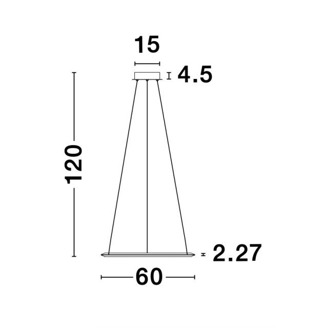 Chrome Aluminium Crystal LED 32 Watt 230 Volt 1580Lm 3000 IP20 D: 60 H: 120 cm 9364039