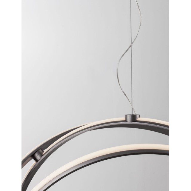 Black Purple Aluminium & Acrylic AdjusTable LED 63 Watt 230 Volt 3043Lm 3000 IP20 D: 70 H: 150 cm Dimmable 9365013