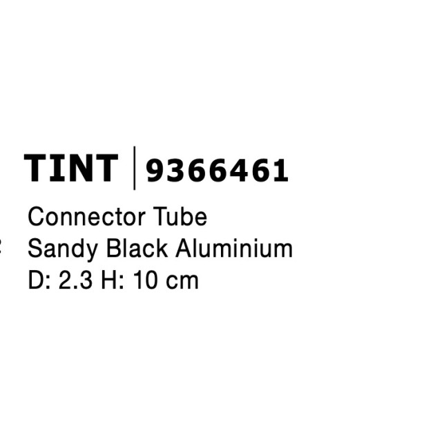 Connector Tube H10 μαύρος 9366461 Nova Luce
