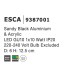 Sandy Black Aluminium & Acrylic LED GU10 1x10 Watt IP20 220-240 Volt Bulb Excluded D: 6 H: 12.5 cm