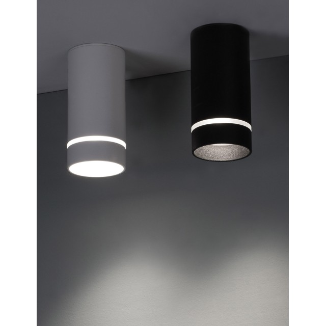 Sandy White Aluminium & Acrylic LED GU10 1x10 Watt IP20 220-240 Volt Bulb Excluded D: 6 H: 12.5 cm