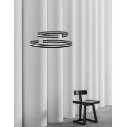 Sandy Black Aluminium & Acrylic AdjusTable LED 55 Watt 230 Volt 2475Lm 3000 IP20 D: 80 W: 40 H: 120 cm Dimmable 9392011