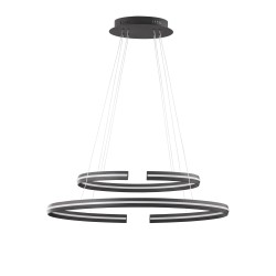 Sandy Black Aluminium & Acrylic AdjusTable LED 55 Watt 230 Volt 2475Lm 3000 IP20 D: 80 W: 40 H: 120 cm Dimmable 9392011