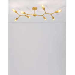 Brass Metal LED LED E27 8x12 Watt 230 Volt IP20 Bulb Excluded L: 98 H: 35 cm 9404078