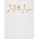 Brass Metal LED LED E27 8x12 Watt 230 Volt IP20 Bulb Excluded L: 98 H: 35 cm 9404078